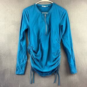Motherhood Blue Long Sleeve Swim Top